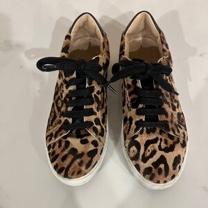 LK Bennett London Leopard Print Sneakers, Leather sz 38